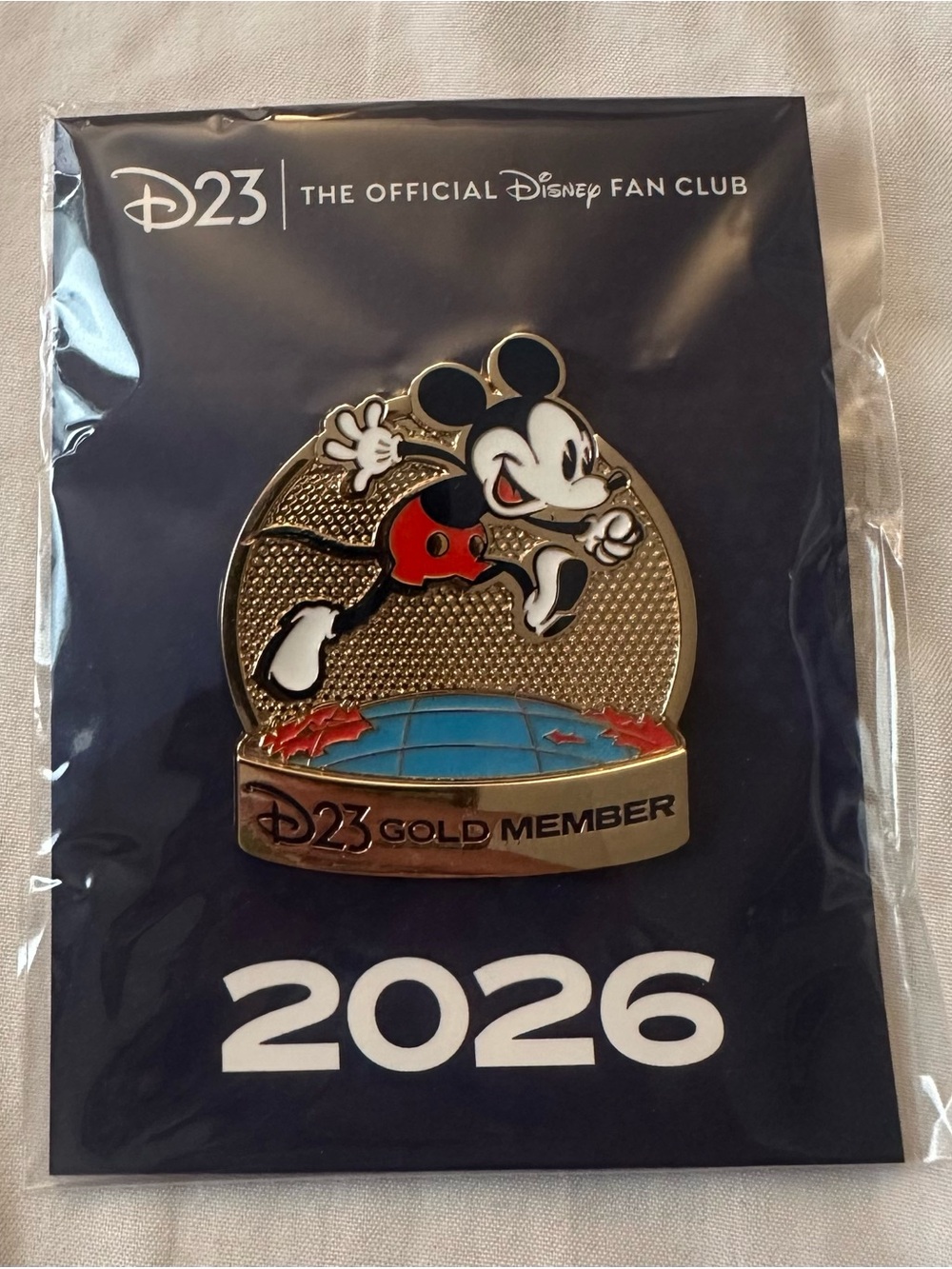 D23 Gold Member 2026 Mickey Mouse DiD23 Gold Member 2026 Mickey Mouse Disney Pin